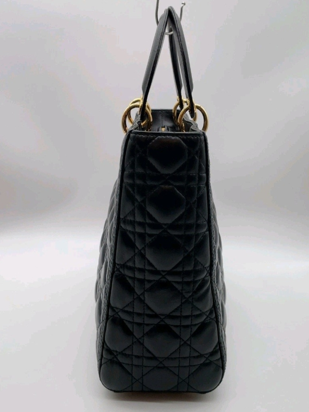 Dior Black Quilted Leather Lady Dior Top-Handle Bag - Picture 5 of 16